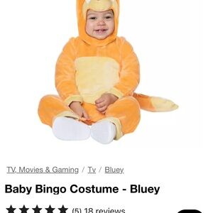 Set of Bingo (12-18 months) & Bluey (3-4T) child costumes